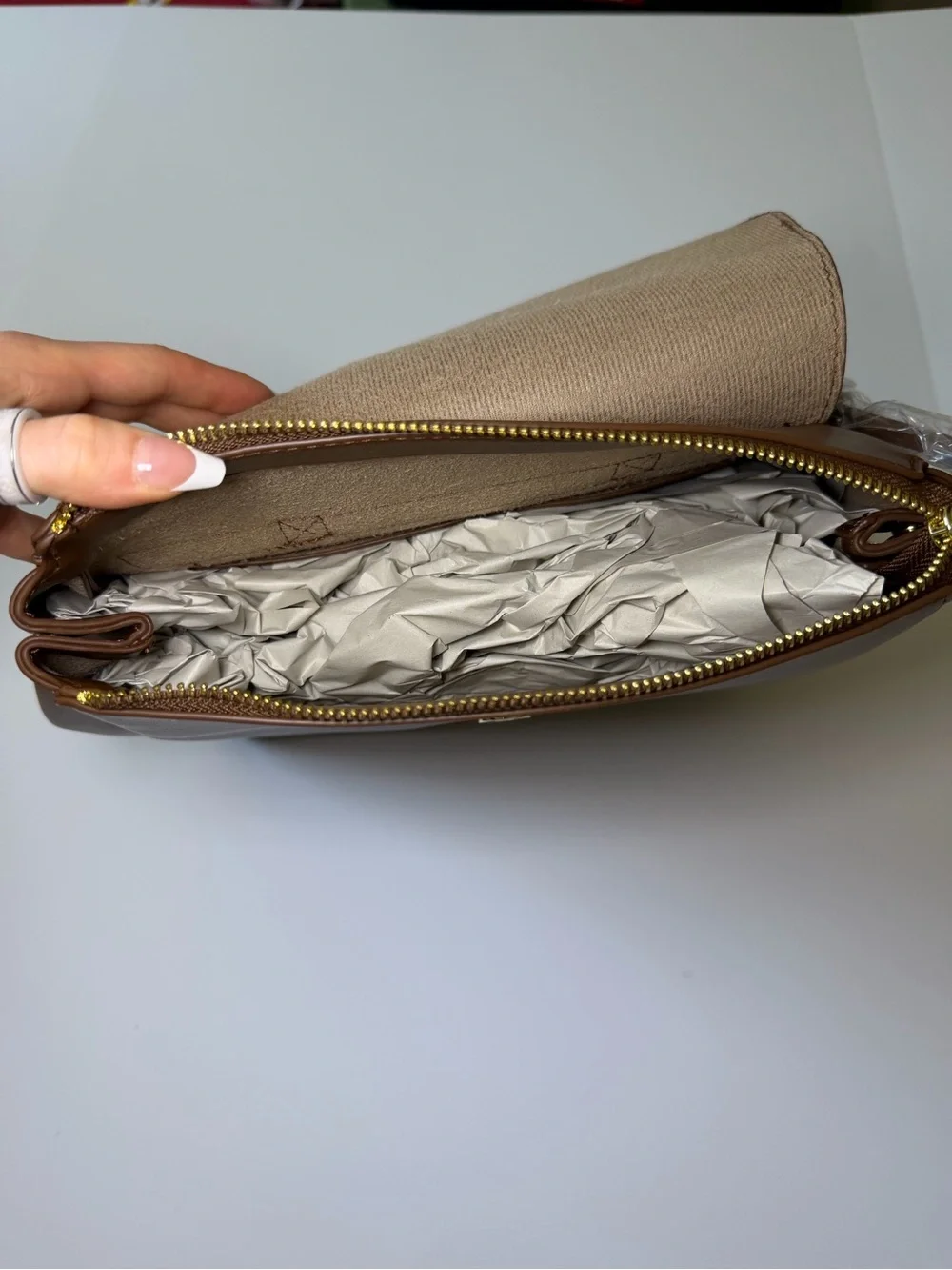 Katie Loxton Brown Vegan Leather Crossbody Bag